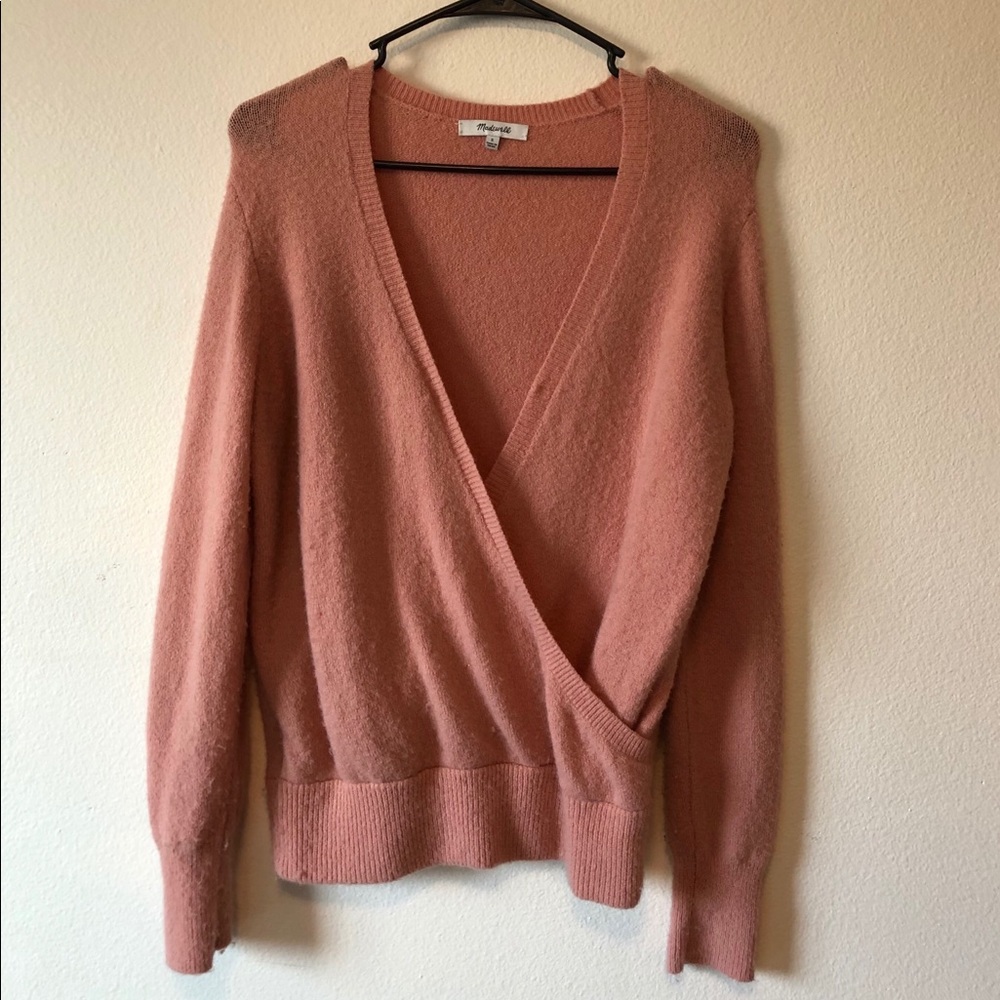 Madewell light pink sweater, size small